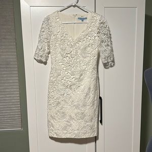 Antonio Melanie White Lace Dress